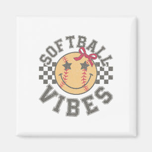 Softll Vibes Coquette Softll Game Day Girls Women Magnet