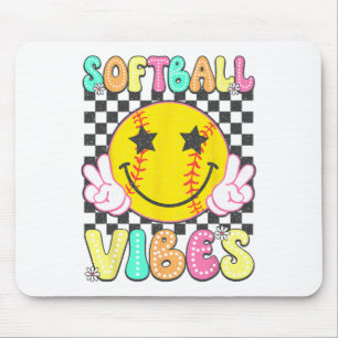 Softll Vibes Softll Retro Groovy Game Day Girls Wo Mouse Mat