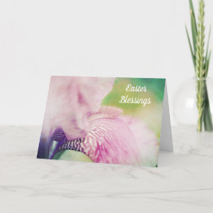 Softly Beautiful Iris Flower Easter Card