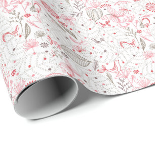 Softly Blooming Floral Nature Wrapping Paper