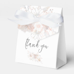 Softly Coloured Pastels Names Date White Favour Box