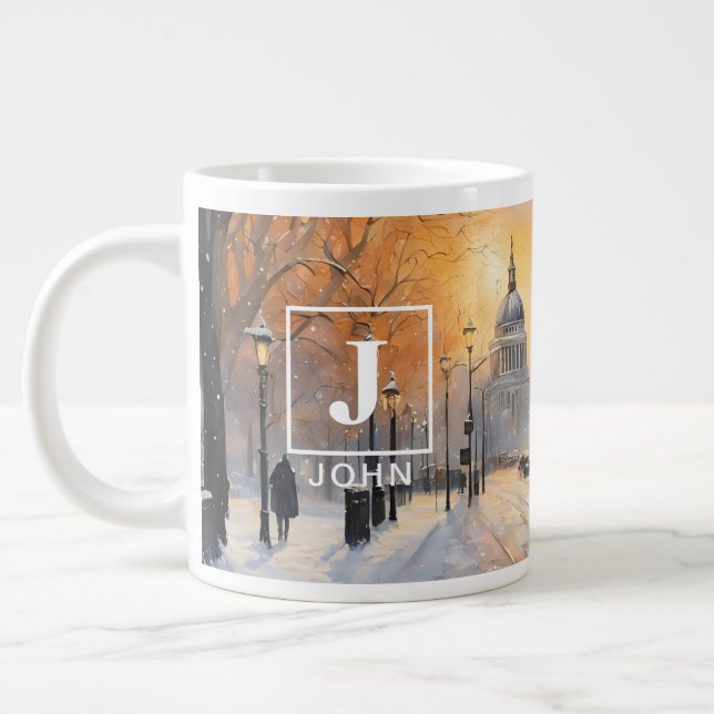 Softly Falls the Winter Snow Coffee Mug (Left)