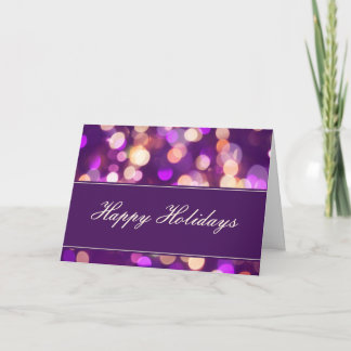 Softly Focused Happy Holidays Card (Purple 1)