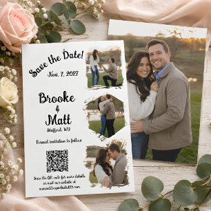 Softly Spoken Rustic Floral Save the Dates Card