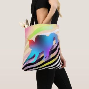 Softly Walking Cat  Tote Bag