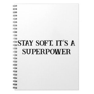 Softness Is Strength Inspirational Notebook