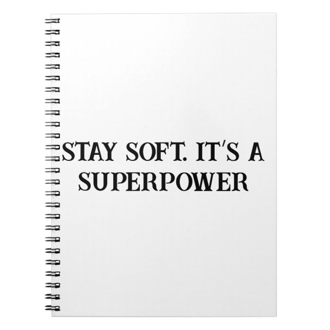 Softness Is Strength Inspirational Notebook (Front)