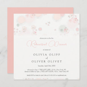Softness Tea Roses Rehearsal Dinner Invitation