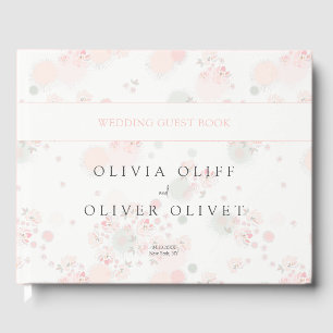 Softness Tea Roses Wedding Guest Book