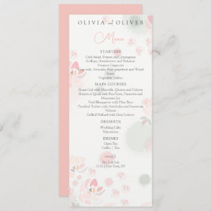 Softness Tea Roses Wedding Menu