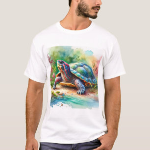 Softshell Turtle 221024AREF149 - Watercolor T-Shirt