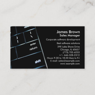 Software and Computers Business Card