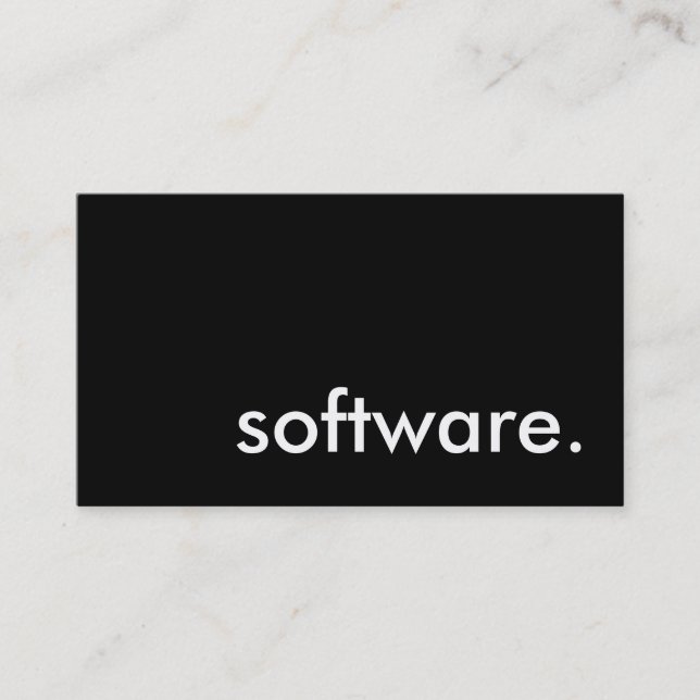 software. business card (Front)