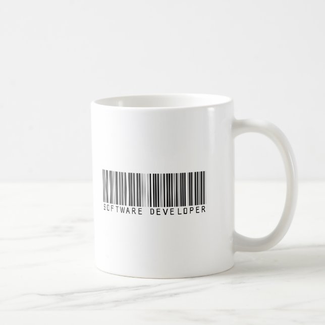Software Developer Bar Code Coffee Mug (Right)