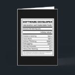 Software Developer Funny neutritunal Card<br><div class="desc">Funny programming gift for Software Developer geeks and nerds who love to code. Get this for binary coding enthusiasts who studied computer science,  developers,  software engineers and debugging fans.</div>