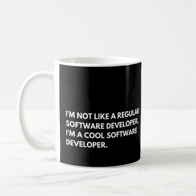 Software Developer Funny Programmer Saying Coffee Mug (Left)