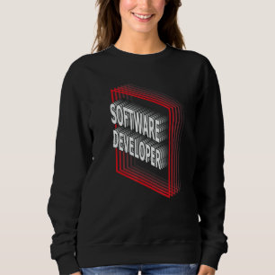 Software Developer Job Title Appreciation Retro Sweatshirt