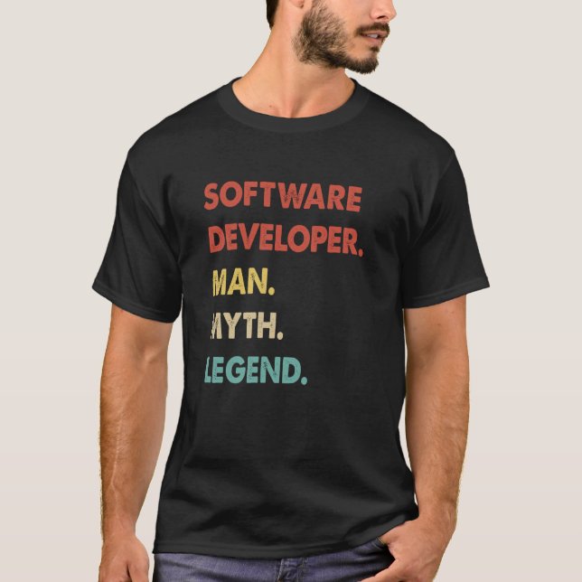 Software Developer Man Myth Legend  1 T-Shirt (Front)