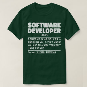 Software Developer Noun Definition Coding Expert T-Shirt