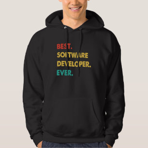 Software Developer Retro Best Software Developer E Hoodie