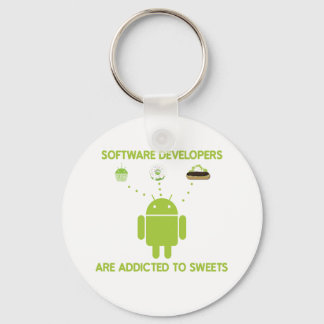 Software Developers Are Addicted To Sweets Key Ring
