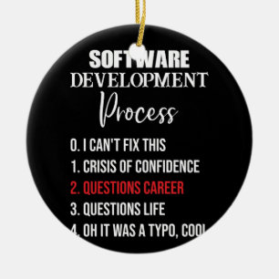 Software Development Process Python Programmer Ceramic Tree Decoration