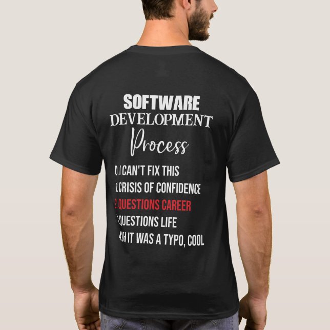Software Development Process Python Programmer T-Shirt (Back)