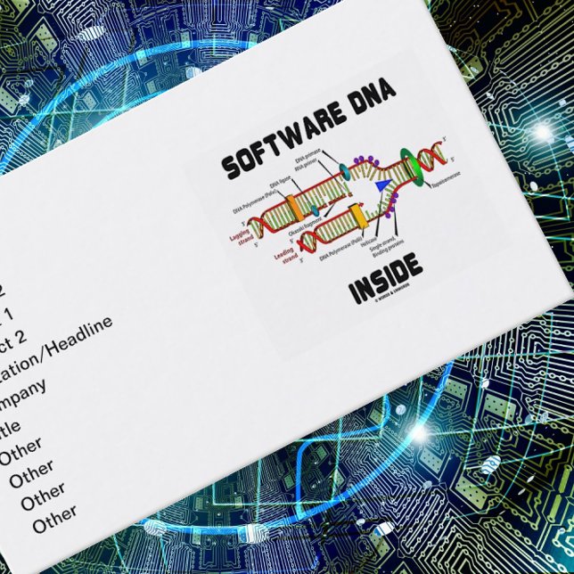 Software DNA Inside (DNA Replication) Business Card (Molecular biology business card for any software engineer who has "Software DNA Inside".)