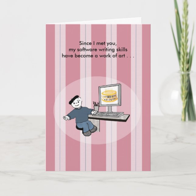 Software Engineer as Artiste - Birthday Card (Front)
