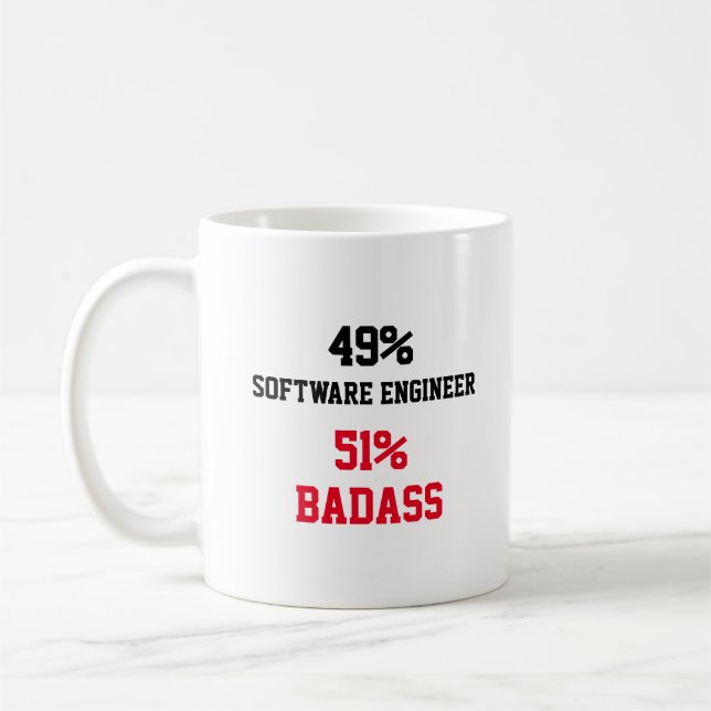 Software Engineer Badass Coffee Mug (Left)