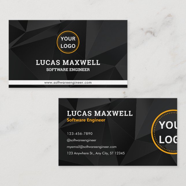 Software Engineer Business Cards Creative (Front/Back)