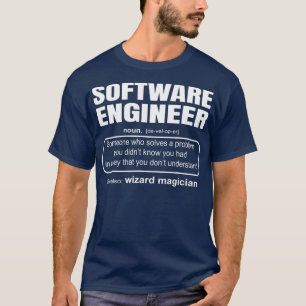 Software Engineer Definition Coder Gift T-Shirt