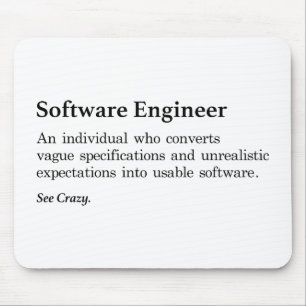Software Engineer Definition Mouse Mat