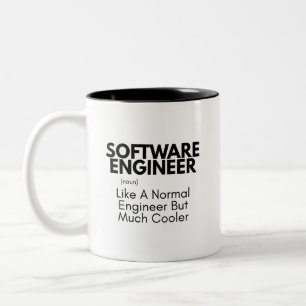 Software Engineer, funny Engineering Two-Tone Coffee Mug