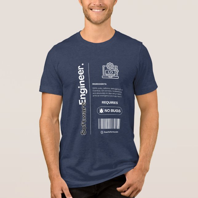 Software Engineer – Funny Work Humour, Office Gift Tri-Blend Shirt (Front)