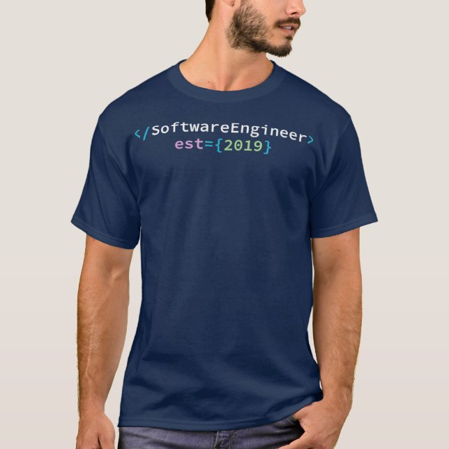 Software Engineer Graduate Est 2019  for T-Shirt (Front)