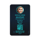 Software Engineer Monogram Neon Blue Tech Modern