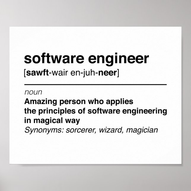 Software engineer poster (Front)