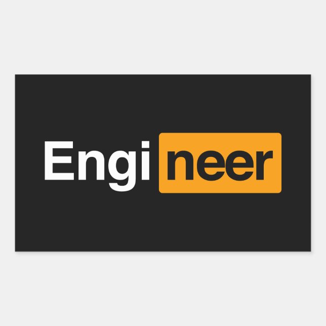 Software Engineer Rectangular Sticker (Front)