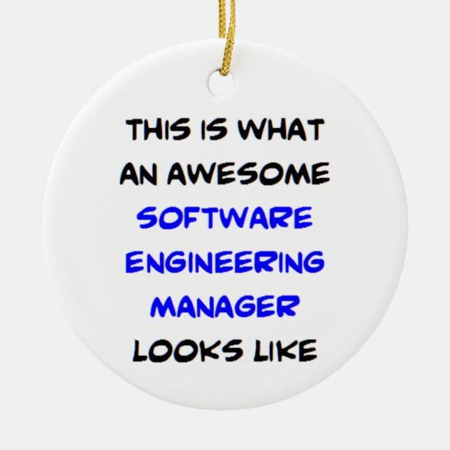 software engineering manager, awesome ceramic tree decoration (Front)