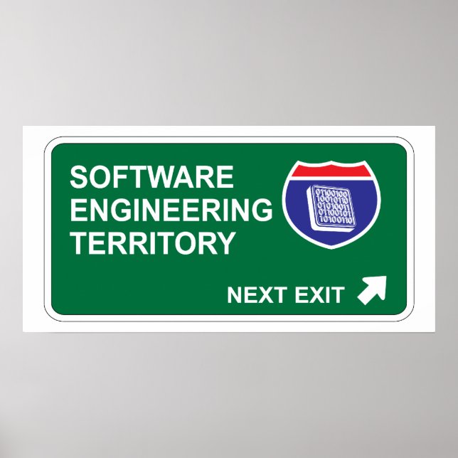 Software Engineering Next Exit Poster (Front)