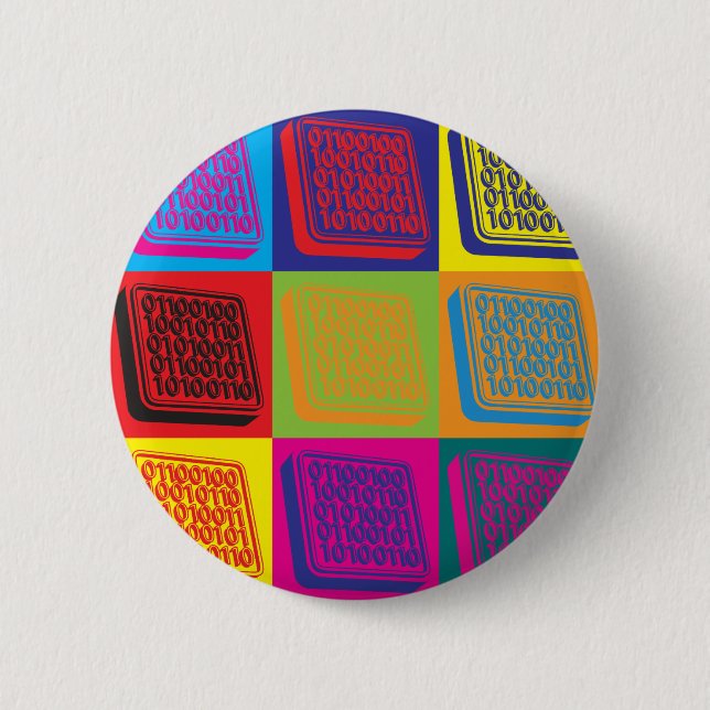 Software Engineering Pop Art 6 Cm Round Badge (Front)
