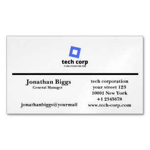 Software IT Company Modern Design Magnetic Business Card