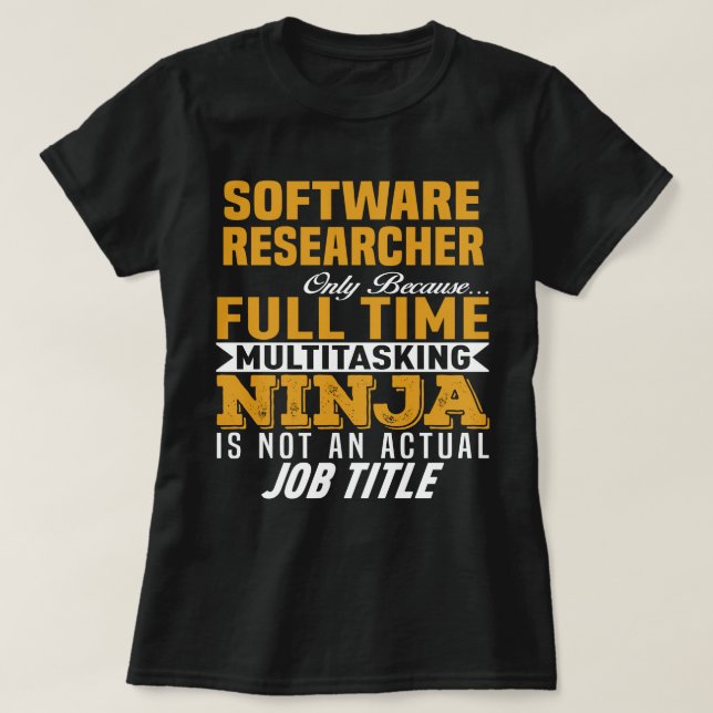 Software Researcher T-Shirt (Design Front)