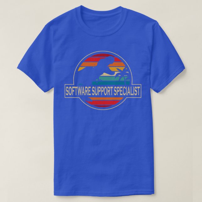 Software Support Specialist Dinosaur T-Shirt (Design Front)