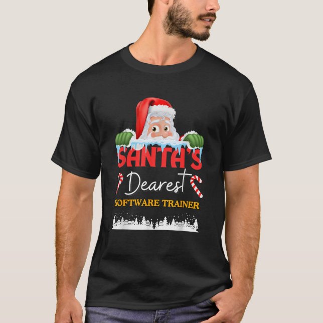 Software Trainer Christmas Job Work Profession San T-Shirt (Front)