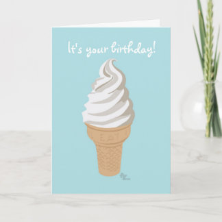 Softy Cone Birthday Card