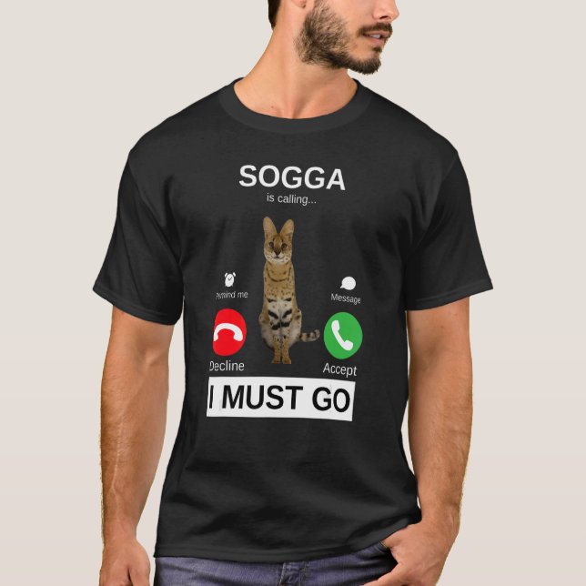 Sogga is Calling Caracal Cat Meme T-Shirt (Front)