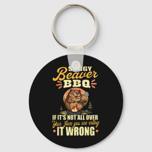 Soggy Beaver Bbq Shirt Key Ring