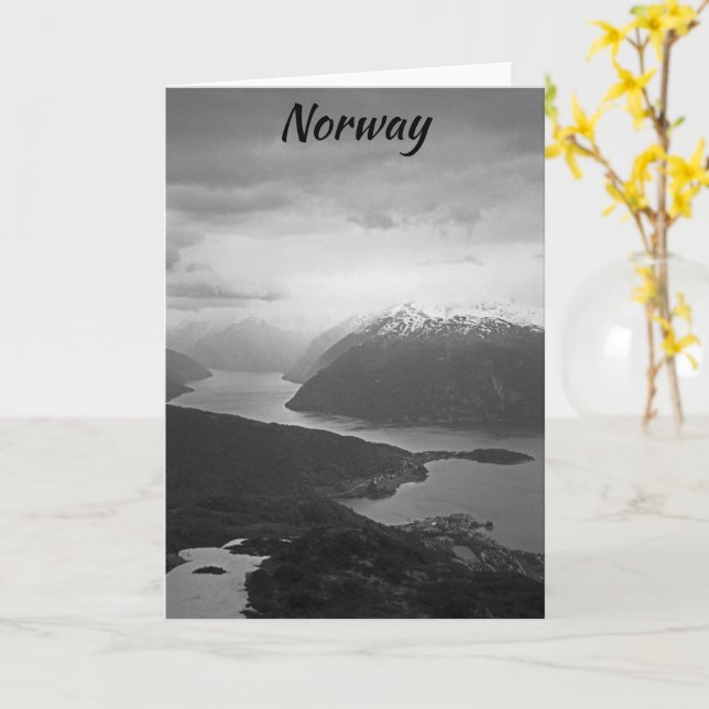 Sognefjord, Norway Card (Yellow Flower)
